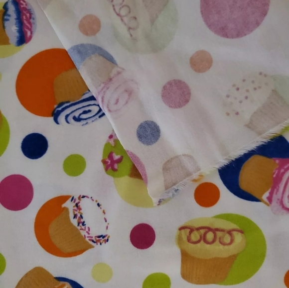 Y2k Cupcake Cotton Snuggle Flannel BTY 2000s kidcore Kawaii pastel goth sweets - Picture 4 of 6